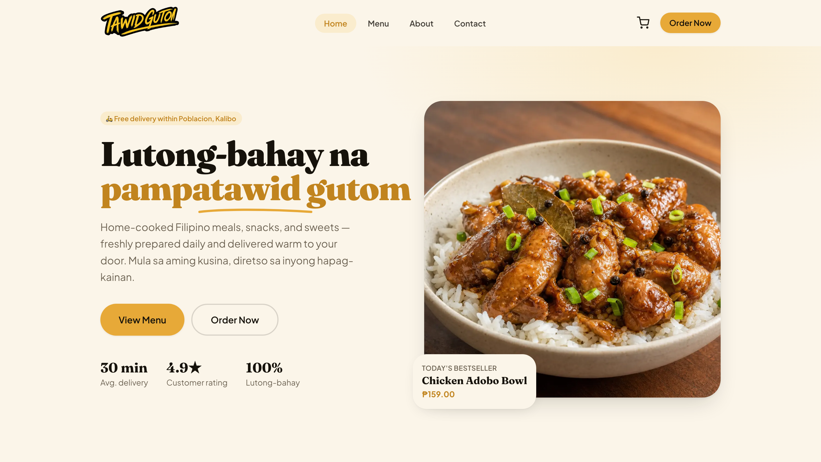 Tawid Gutom — Food Ordering Platform project preview